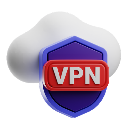 VPN en la nube  3D Icon