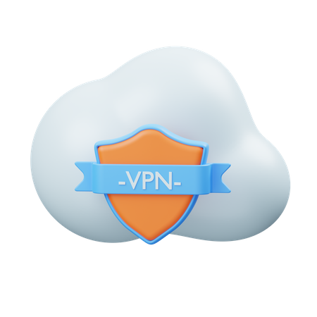VPN en la nube  3D Icon
