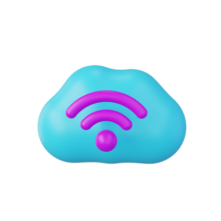 Wifi en la nube  3D Icon