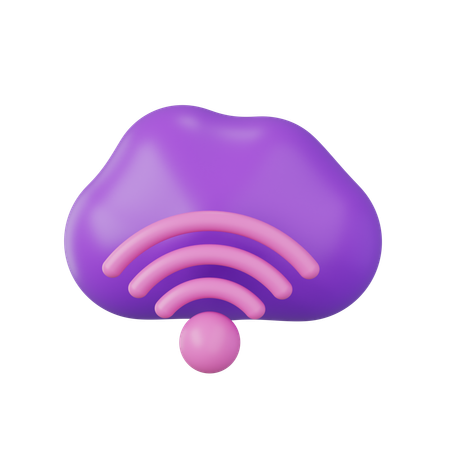 Wifi en la nube  3D Icon