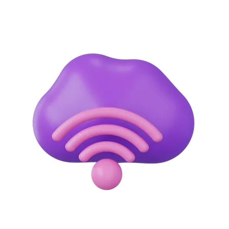 Wifi en la nube  3D Icon