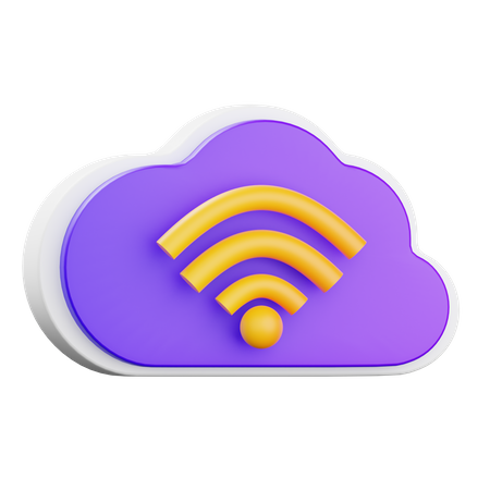 Wifi en la nube  3D Icon