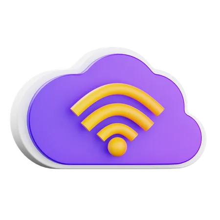 Wifi en la nube  3D Icon