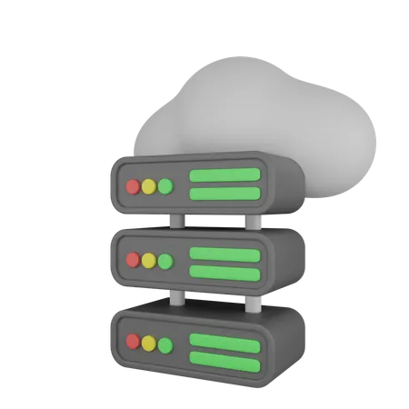 Nube y servidor  3D Icon