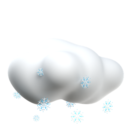 Nubes de nieve  3D Icon