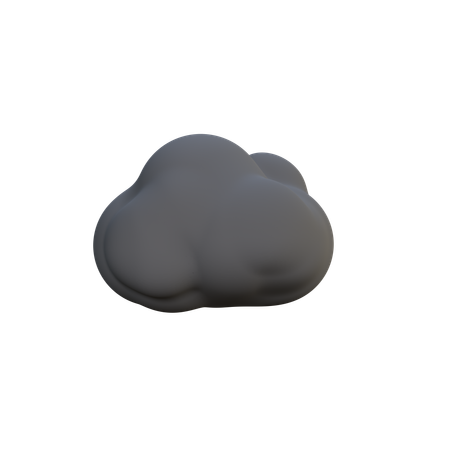 Nubes oscuras  3D Icon