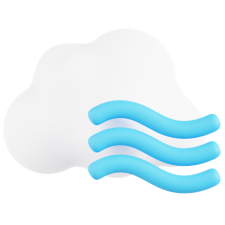 Nubes ventosas  3D Icon