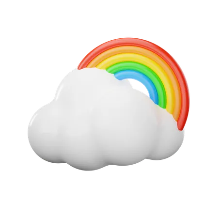 Arcoiris nublado  3D Icon