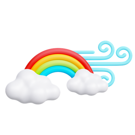 Arcoiris nublado  3D Icon