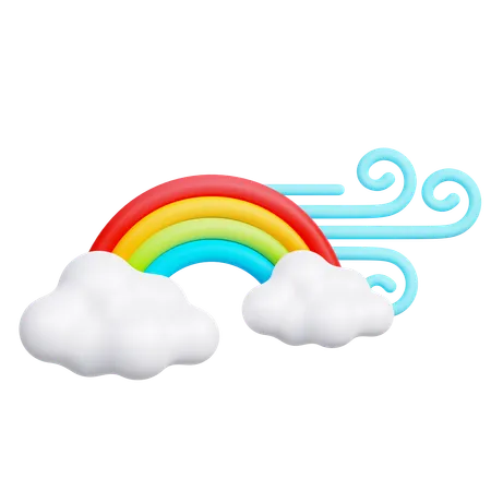 Arcoiris nublado  3D Icon