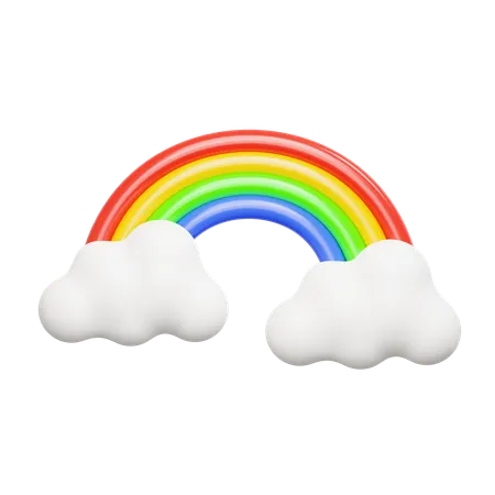 Arcoiris nublado  3D Icon