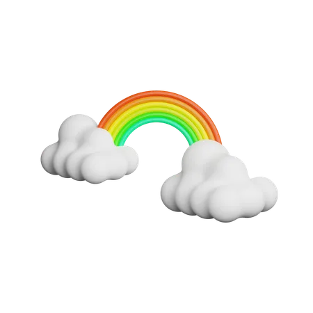 Arcoiris nublado  3D Icon