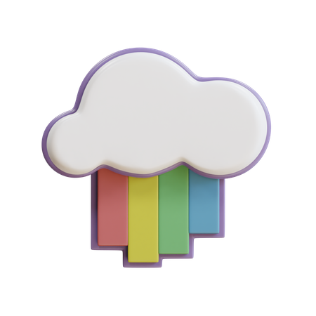 Arcoiris nublado  3D Icon