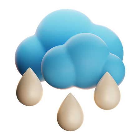 Lluvia nublada  3D Icon