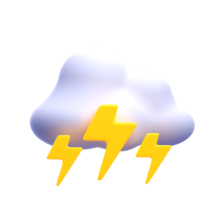 Tempestade nublada  3D Icon