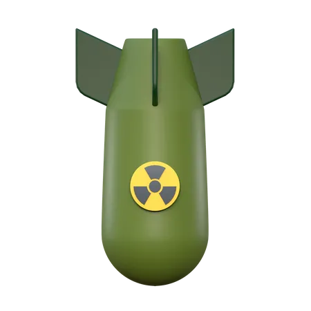 Nuclear Bomb 3 D Icon Military Equipment Illustration 3D Icon