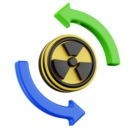 Nuclear Clear Energy  3D Icon
