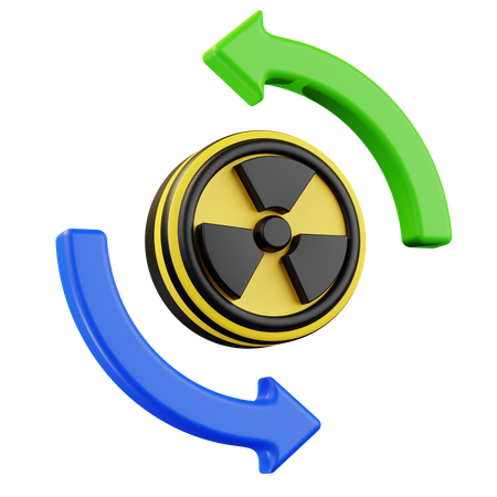 Nuclear Clear Energy  3D Icon