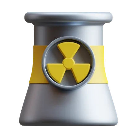 Nuclear Energy Icon With 3 D Style 3D Icon