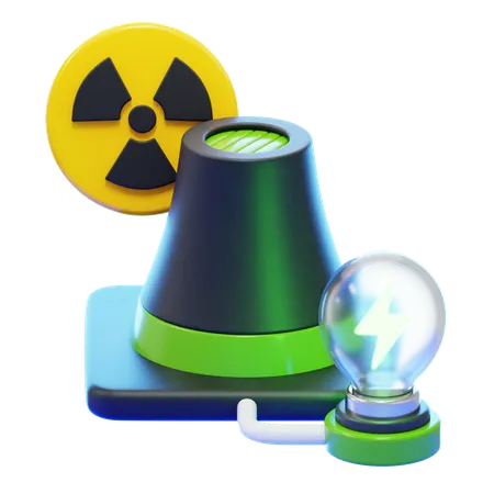 原子力発電所  3D Icon