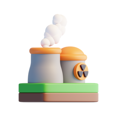原子力発電所  3D Icon