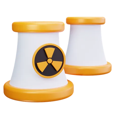 原子力発電所  3D Icon