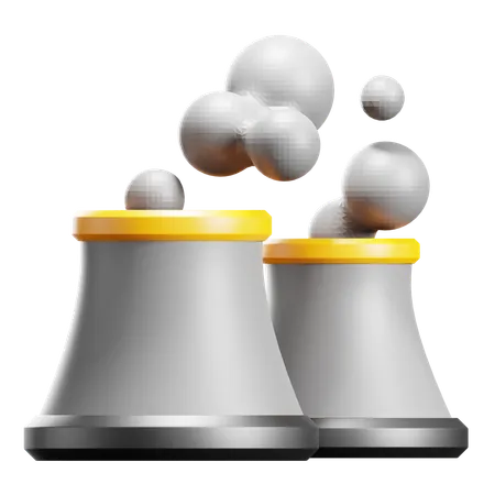 Nuclear Plant  3D Icon