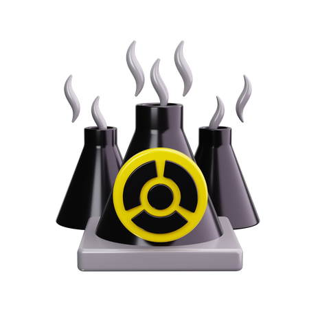 Nuclear Plant  3D Icon