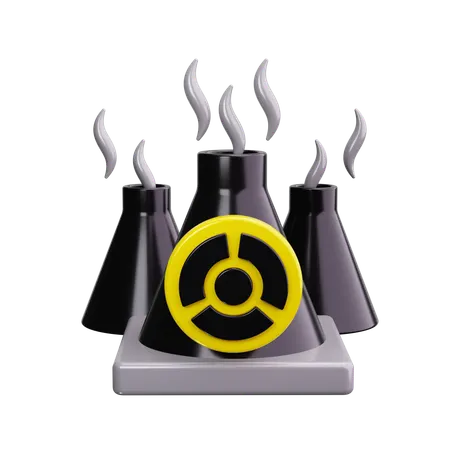 Nuclear Plant  3D Icon