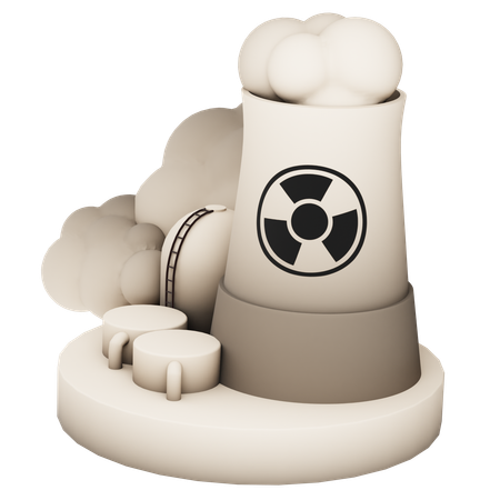 Nuclear plant  3D Icon