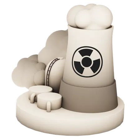 Nuclear plant  3D Icon