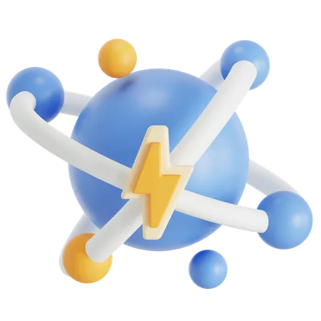 Nuclear Atomic Power 3D Icon