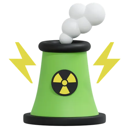 Nuclear Power Plant  3D Icon
