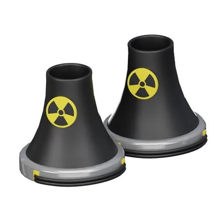 Nuclear Power Plant 3 D Icon 3D Icon