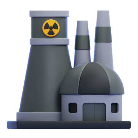 原子力発電所  3D Icon