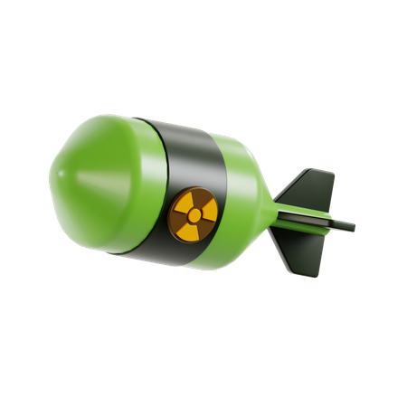 Nuclear Rocket  3D Icon