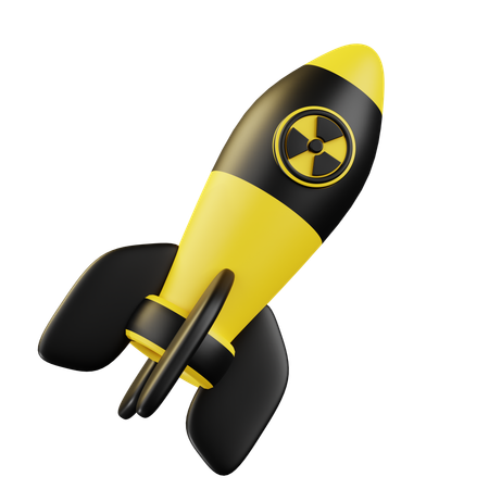 Nuclear Rocket  3D Icon