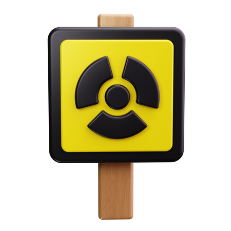 Nuclear Safety Sign  3D Icon