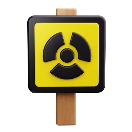 Nuclear Safety Sign  3D Icon