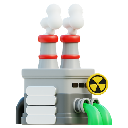 Nuclear Toxic Waste Emission  3D Icon