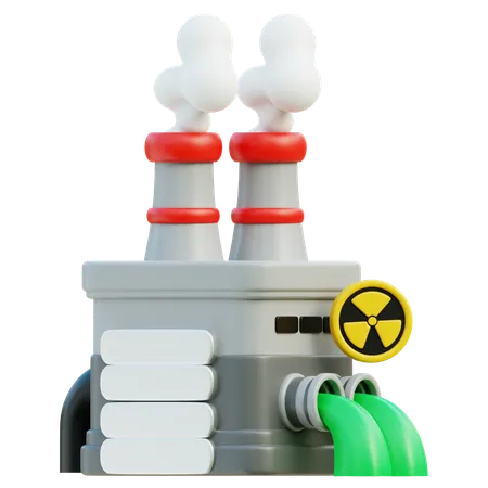 Nuclear Toxic Waste Emission  3D Icon