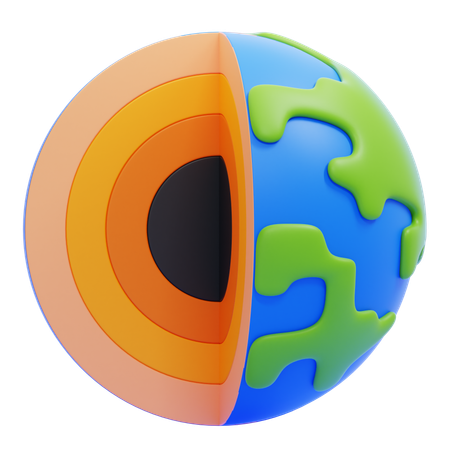 Núcleo da terra  3D Icon