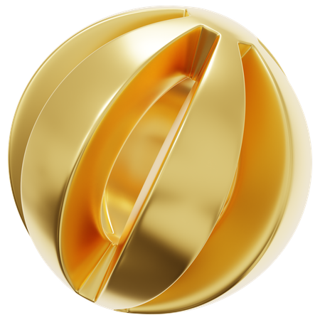 Núcleo do eixo de ouro  3D Icon