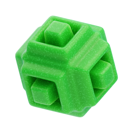 Núcleo geométrico  3D Icon