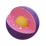 3d nucleus illustration