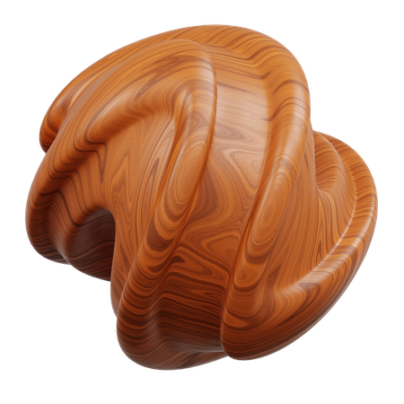 Nudo de veta de madera en espiral  3D Icon