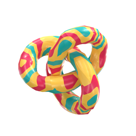 Nudo toroidal  3D Illustration