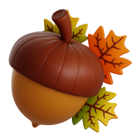 Nueces de roble  3D Icon