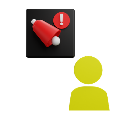 Nueva notificación de alerta  3D Icon