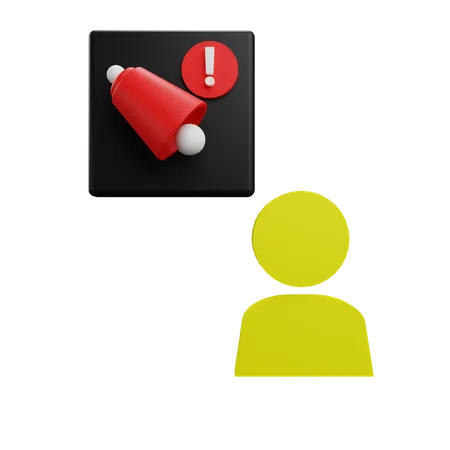 Nueva notificación de alerta  3D Icon